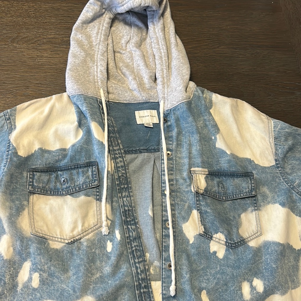 Bleached jean hoodie